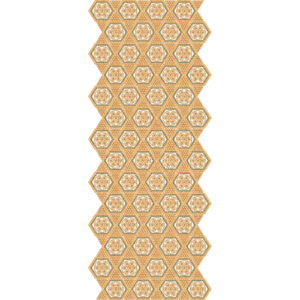 Elegant Sherwani Embroidery with Hexagonal Floral Motif Grid and Textured Background Fill