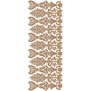 Royal Sherwani Border Embroidery with Symmetrical Floral Vases and Ornamental Mughal Motifs