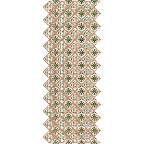Elegant Sherwani Embroidery with Diamond Grid and Alternating Floral Geometric Motif Design