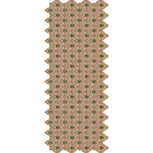 Luxury Sherwani Embroidery with Ornate Oval Medallions and Interwoven Wave Lattice Design