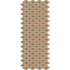 Elegant Sherwani Embroidery with Repeating Oval Motifs and Interlaced Wave Lattice Pattern