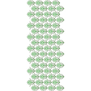 Stylish Sherwani Embroidery with Geometric Zigzag Lattice and Eye-Shaped Floral Motifs
