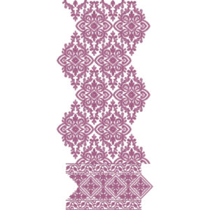 Ornamental Floral Medallion Sherwani Embroidery Design with Diamond Border Panel