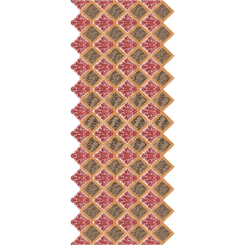 Vibrant Sherwani Embroidery with Diamond Lattice and Alternating Textured Floral Motifs