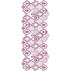 Abstract Geometric Floral Sherwani Embroidery Design with Layered Motif and Textured Fill Pattern
