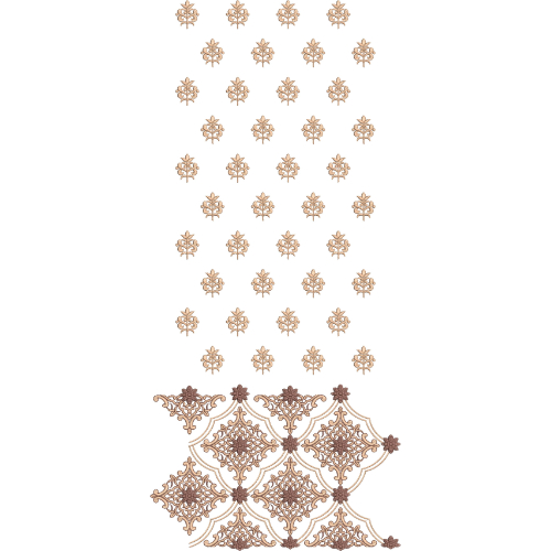 Elegant Buti Sherwani Embroidery Design with Ornamental Diamond Border Panel
