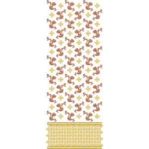 Traditional Buta Sherwani Embroidery Design with Multicolor Geometric Border Panel
