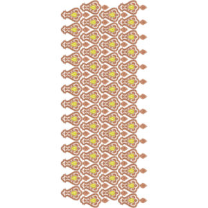 Ornamental Paisley Diamond Sherwani Embroidery Design with Highlighted Buta Grid Pattern