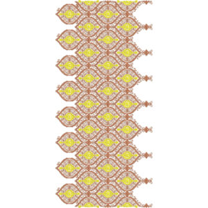 Highlighted Ornamental Diamond Lattice Sherwani Embroidery Design with Floral Center Accents
