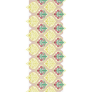 Multicolor Floral Diamond Sherwani Embroidery Design with Highlighted Botanical Medallion Pattern