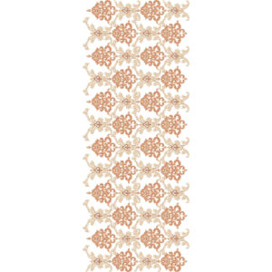 Elegant Sherwani Embroidery Panel with Ornamental Floral Medallion and Vine Design