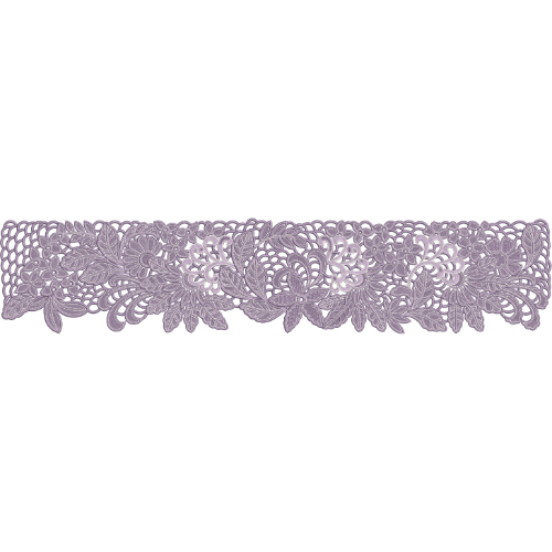 Intricate Cutwork Lace Border Embroidery with Dense Floral Detailing and Openwork Structure