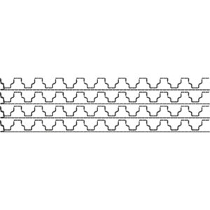 Minimal Geometric Line Border Embroidery Design with Repeating Step Pattern