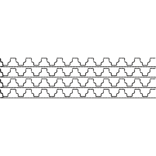 Minimal Geometric Line Border Embroidery Design with Repeating Step Pattern