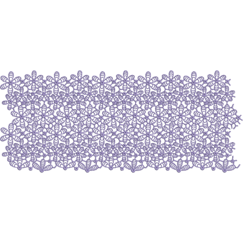 Intricate Floral Lace Embroidery Design with Dense Interlocking Motifs