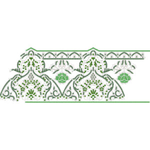 Elegant Ornamental Lace Embroidery with Beaded Detailing and Floral Motifs