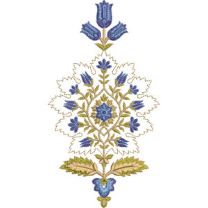 Elegant Ornamental Floral Medallion Embroidery Machine Design with Decorative Botanical Pattern