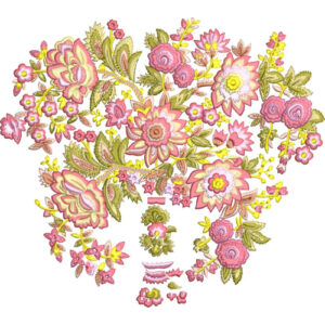 Elegant Floral Bouquet Embroidery Machine Design with Decorative Botanical Garden Pattern Set