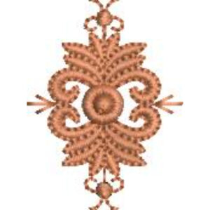 Elegant Ornamental Floral Medallion Embroidery Machine Design with Classic Decorative Scroll Pattern