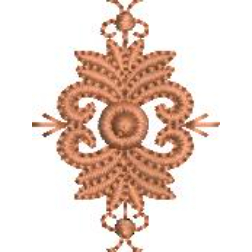 Elegant Ornamental Floral Medallion Embroidery Machine Design with Classic Decorative Scroll Pattern
