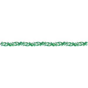 Elegant Intertwined Leafy Vine Scrollwork Repeating Decorative Border Lace Embroidery Design