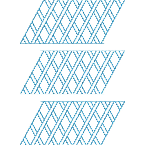 Elegant Diagonal Geometric Ladder Stripe Repeating Decorative Panel Lace Embroidery Design
