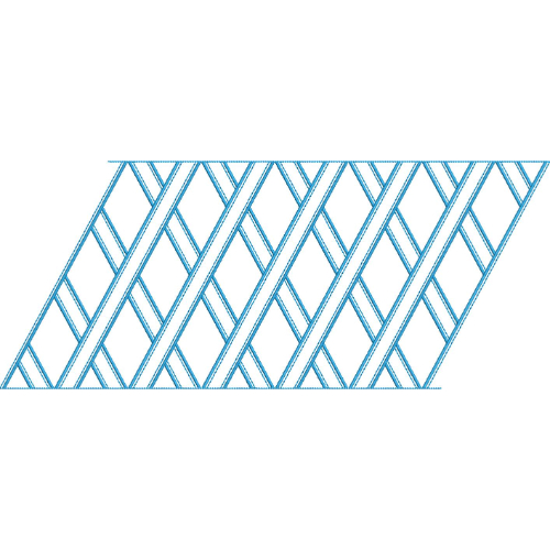 Elegant Diagonal Geometric Ladder Stripe Repeating Decorative Panel Lace Embroidery Design