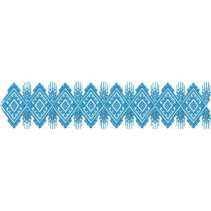 Elegant Geometric Diamond Medallion Repeating Decorative Border Lace Embroidery Design