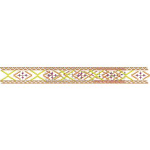 Elegant Geometric Diamond Mosaic Repeating Decorative Trim Border Lace Embroidery Design