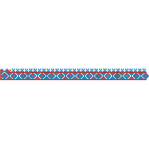 Elegant Geometric Mosaic Repeating Decorative Trim Border Lace Embroidery Design