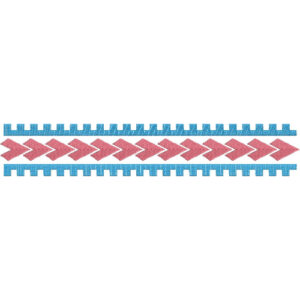 Elegant Chevron Arrow Geometric Repeating Decorative Border Lace Embroidery Design