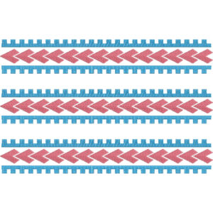 Elegant Chevron Arrow Geometric Repeating Decorative Border Lace Embroidery Design Collection