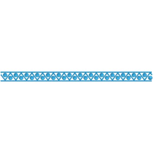 Elegant Geometric Triangle Circle Repeating Decorative Trim Border Lace Embroidery Design