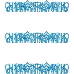 Elegant Ornamental Scrollwork Chevron Repeating Decorative Border Lace Embroidery Design Collection
