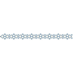 Elegant Interlocking Diamond Geometric Repeating Decorative Trim Border Lace Embroidery Design