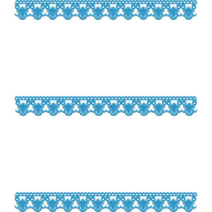 Elegant Scalloped Floral Medallion Repeating Decorative Lace Border Embroidery Design Collection