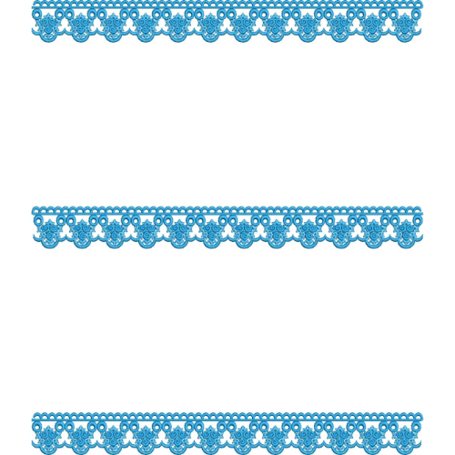 Elegant Scalloped Floral Medallion Repeating Decorative Lace Border Embroidery Design Collection