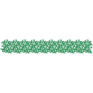 Elegant Floral Scroll Vine Repeating Decorative Lace Border Embroidery Design