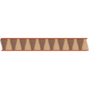 Elegant Geometric Chevron Repeating Decorative Border Lace Embroidery Design