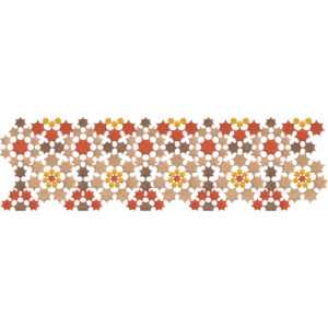 Elegant Floral Star Mosaic Repeating Decorative Lace Border Embroidery Design