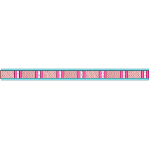 Elegant Minimalist Striped Decorative Trim Border Lace Embroidery Design