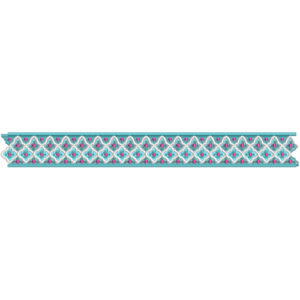 Elegant Floral Diamond Lattice Repeating Decorative Border Lace Embroidery Design