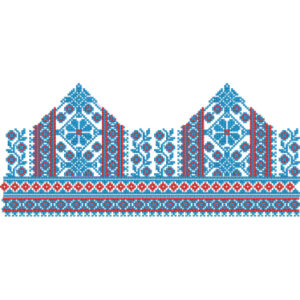 Elegant Geometric Floral Architectural Border Lace Embroidery Design