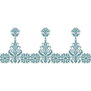 Elegant Traditional Floral Scalloped Decorative Border Lace Embroidery Design