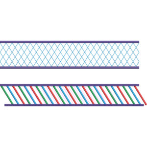 Elegant Diamond Mesh and Diagonal Stripe Decorative Lace Embroidery Design