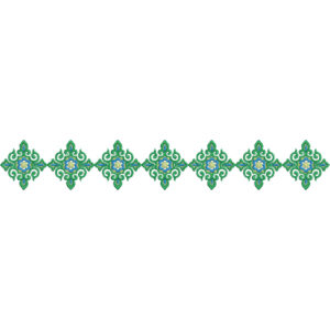 Elegant Floral Diamond Motif Decorative Border Lace Embroidery Design