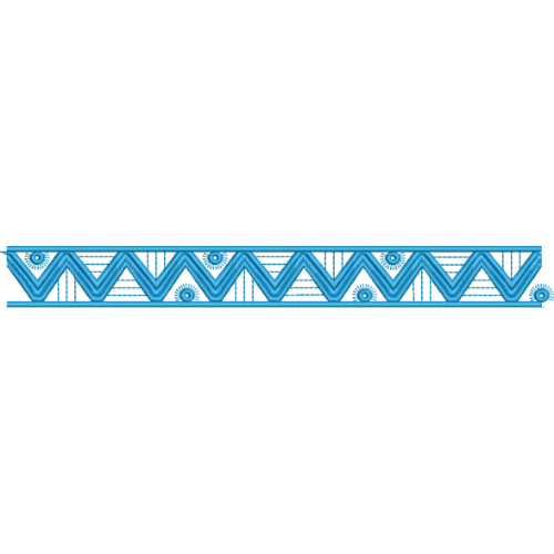 Elegant Chevron Geometric Decorative Border Lace Embroidery Design