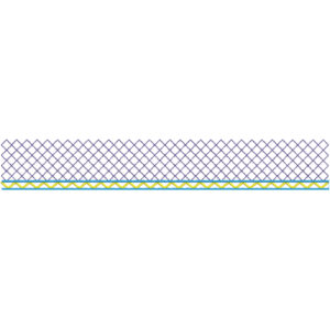 Elegant Diamond Mesh Border Decorative Lace Embroidery Design