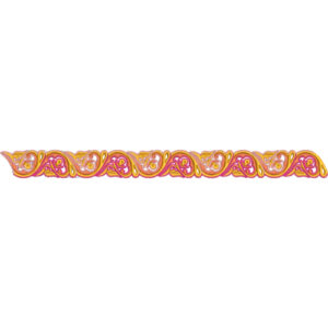 Elegant Paisley Scroll Decorative Border Lace Embroidery Design
