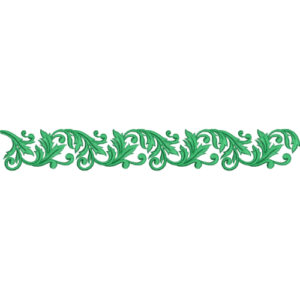 Elegant Floral Scroll Vine Decorative Border Lace Embroidery Design